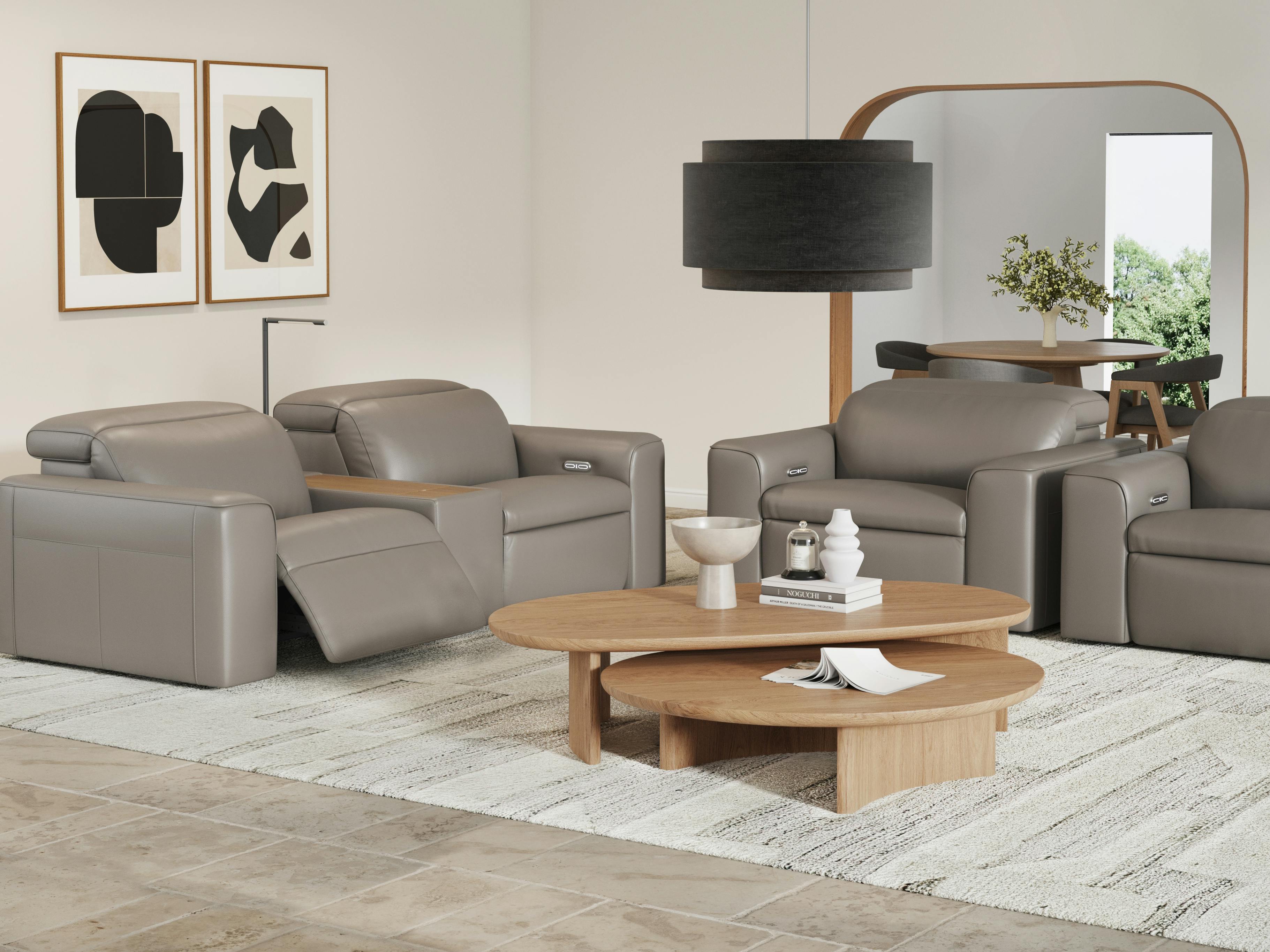 Broadway Leather 2 Seat Home Theatre Recliner Lounge