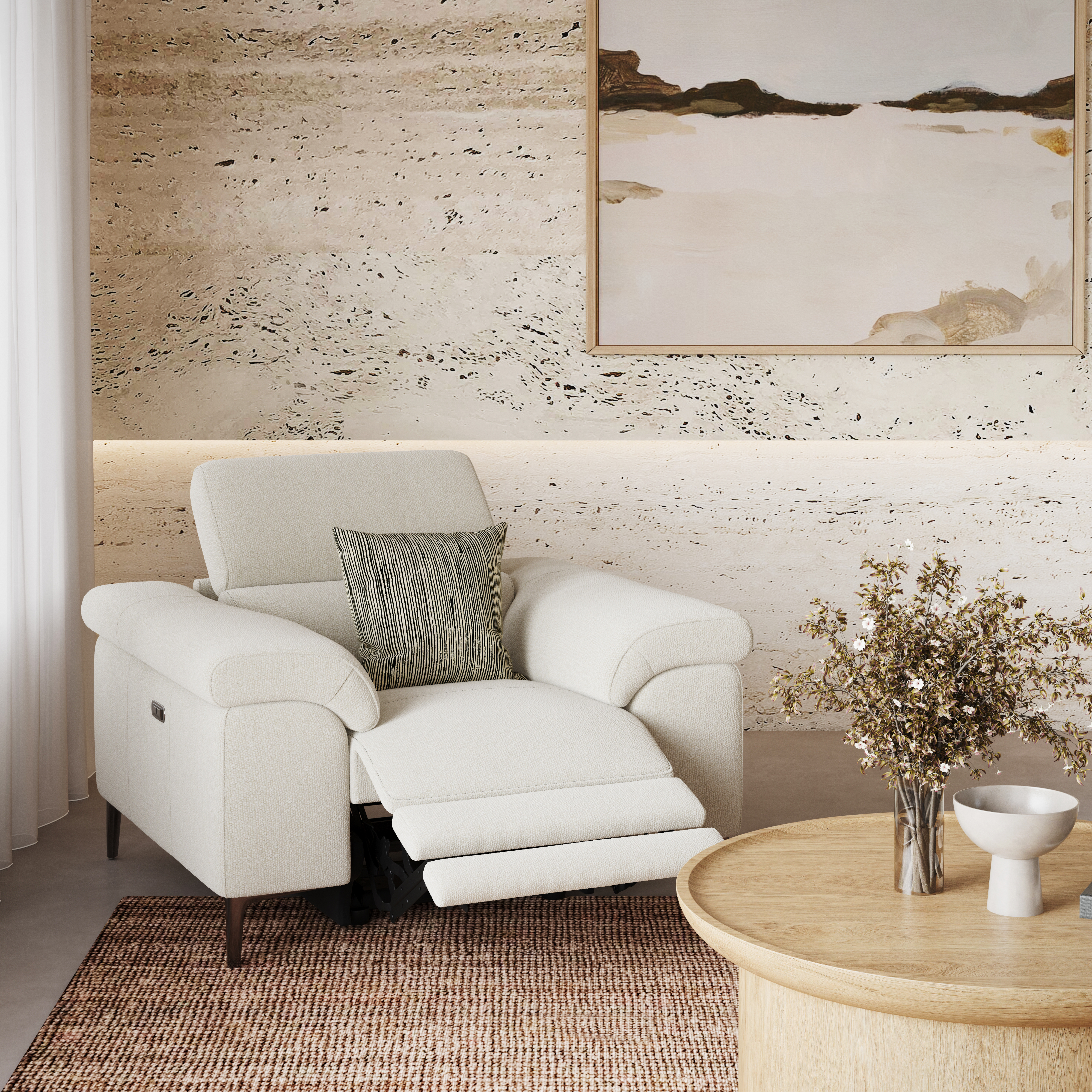 Carlisle Fabric Electric Recliner Armchair 4