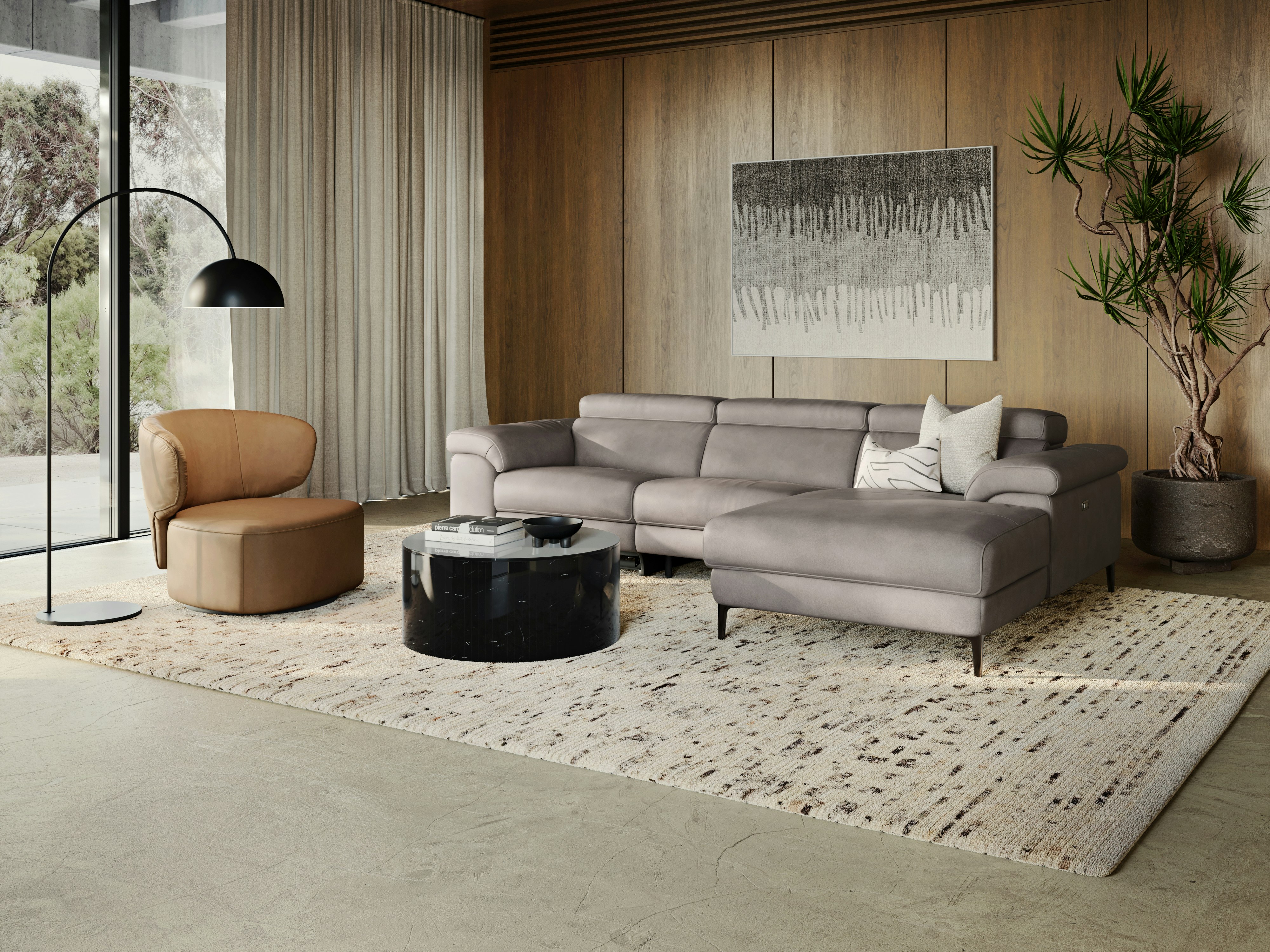 Carlisle Leather Recliner Chaise Lounge Option A 8