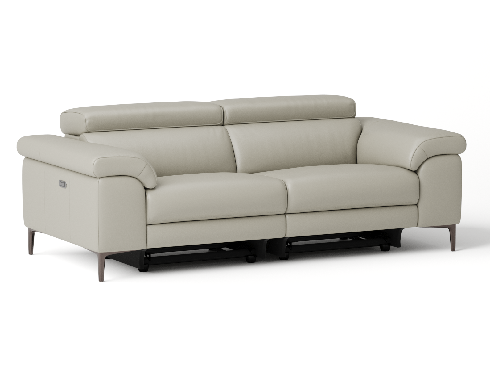 Carlisle Leather Three Seat Sofa Power Recliner 5