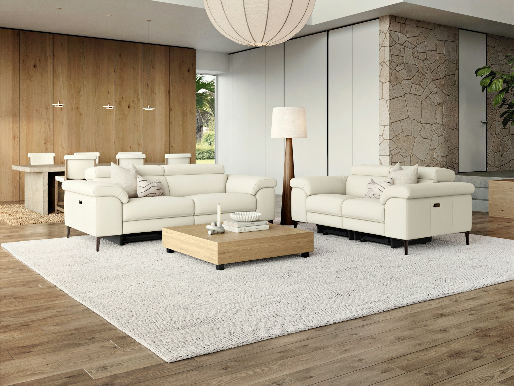 Carlisle Leather Two Seat Sofa Power Recliner 6