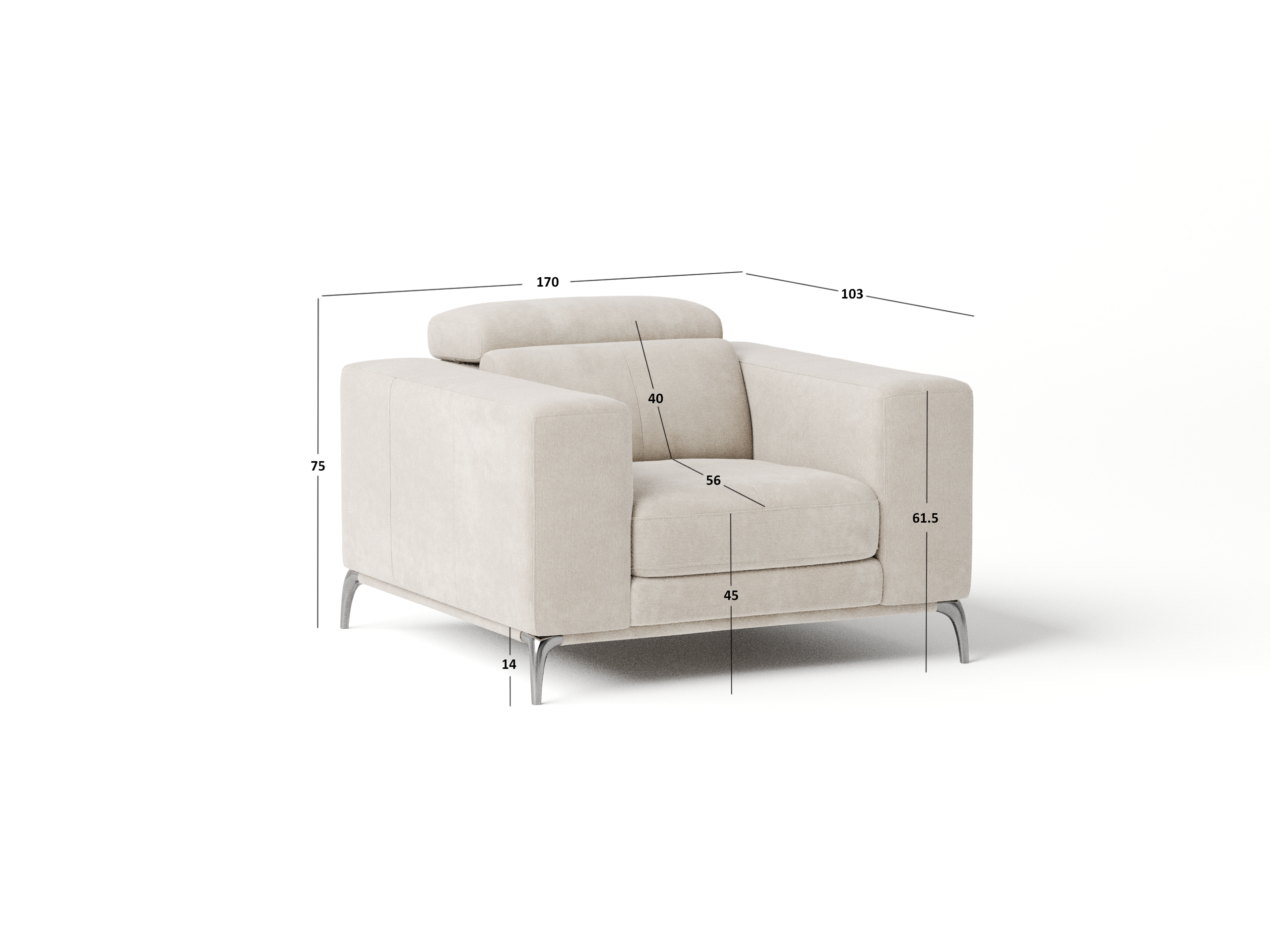 Club Fabric Armchair 2