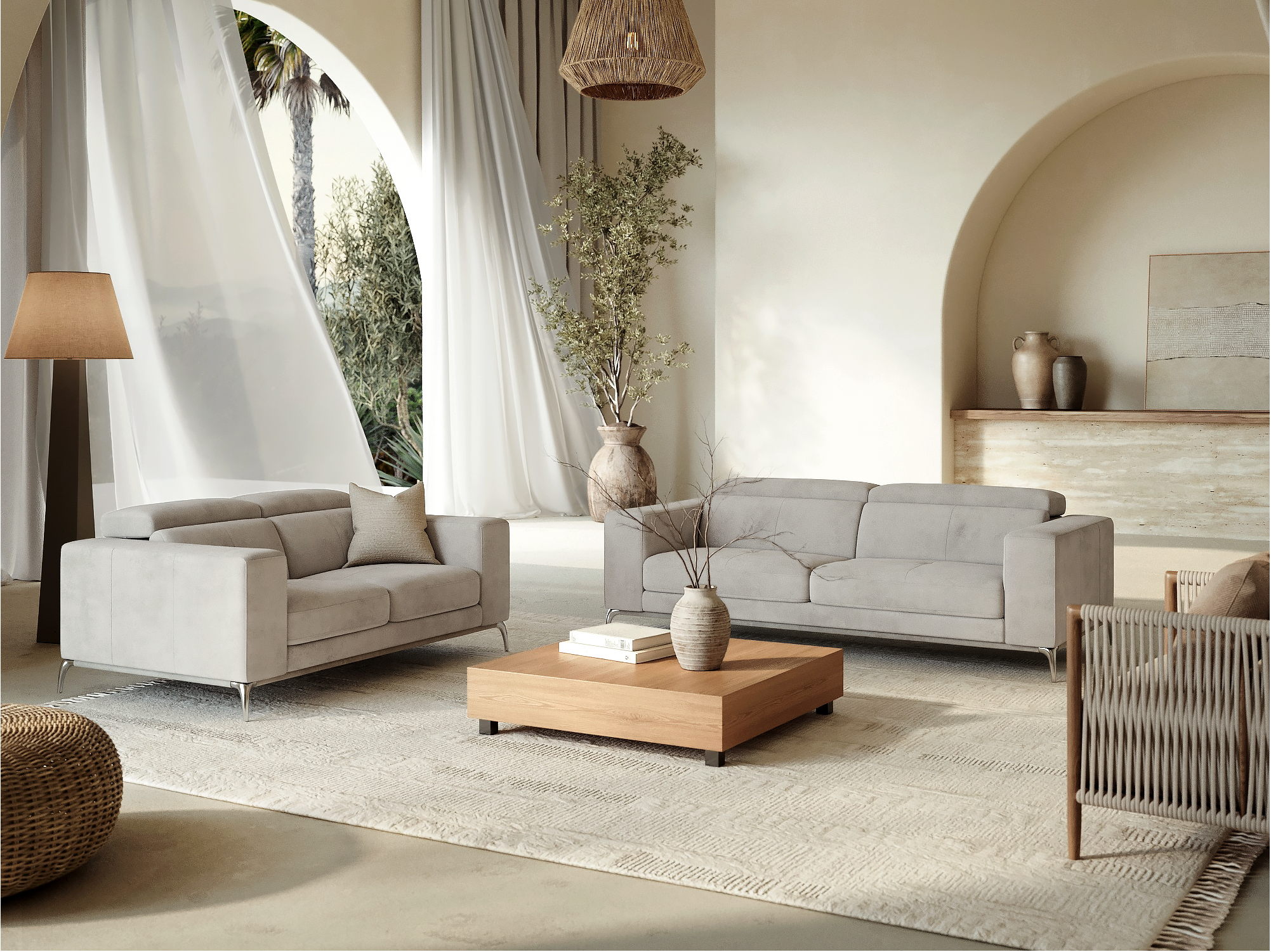 Club Fabric Sofa Suite 3+2 1