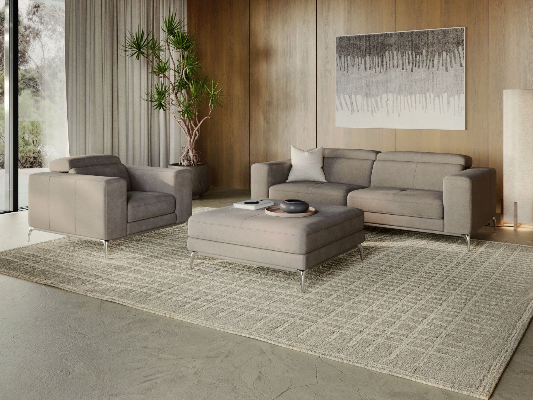 Club Fabric Sofa Suite 3 + 2 + 1 1