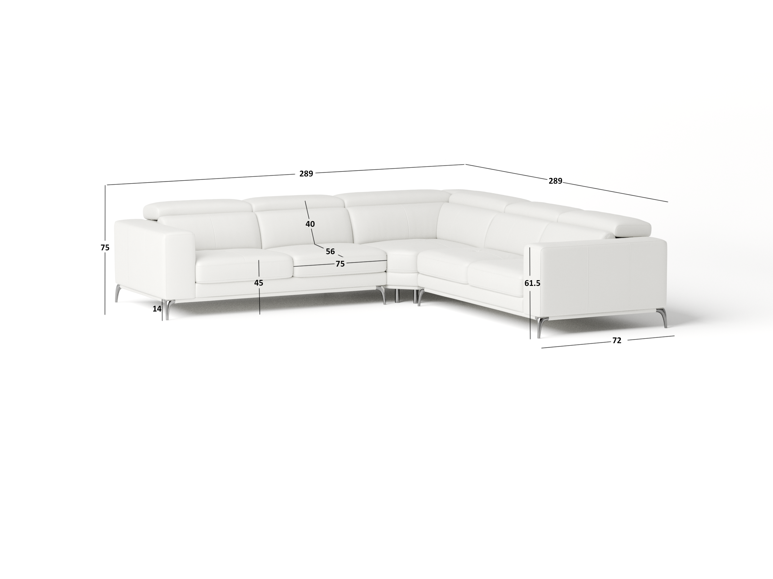Club Leather Modular Lounge Option B 3