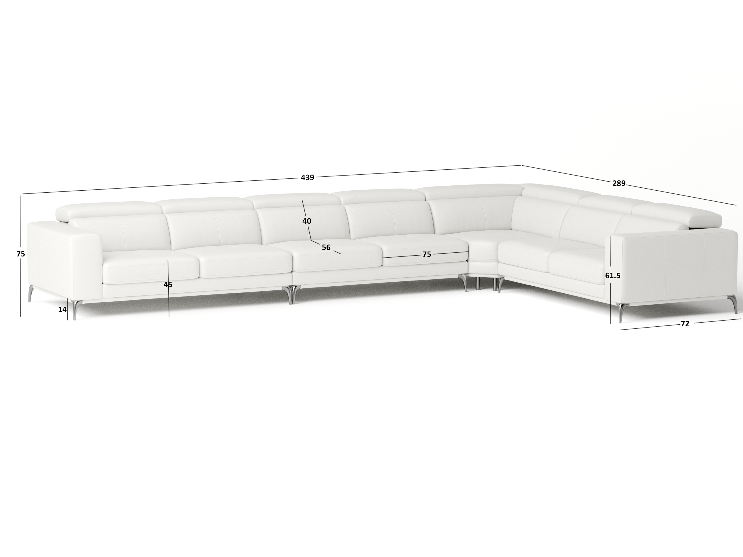Club Leather Corner Lounge Option C 6