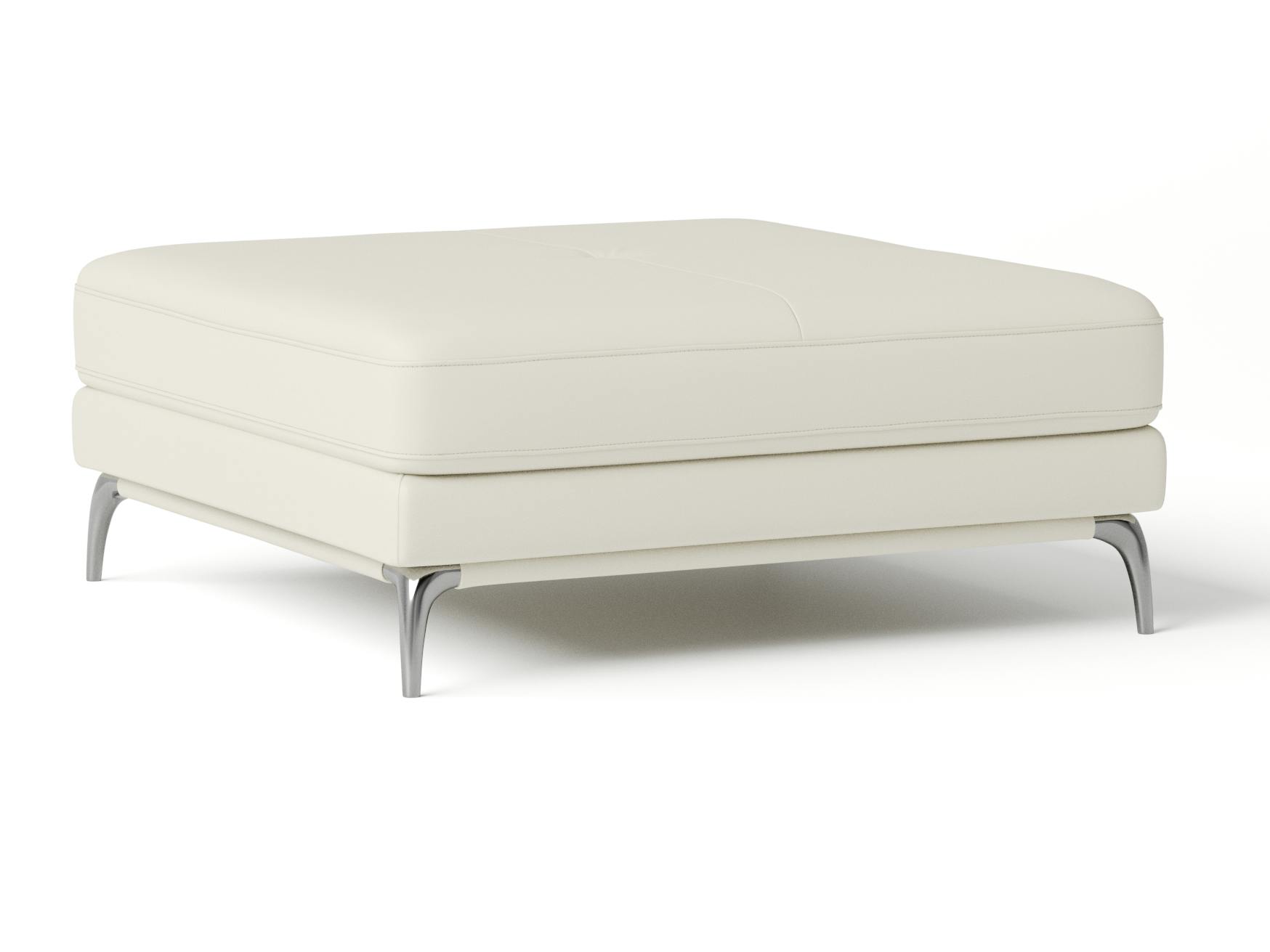 Club Leather Ottoman 100x100x45
