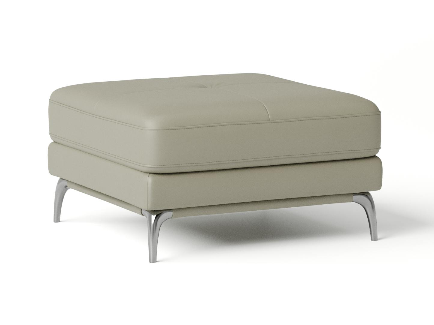 Club Leather Ottoman 75x75x45