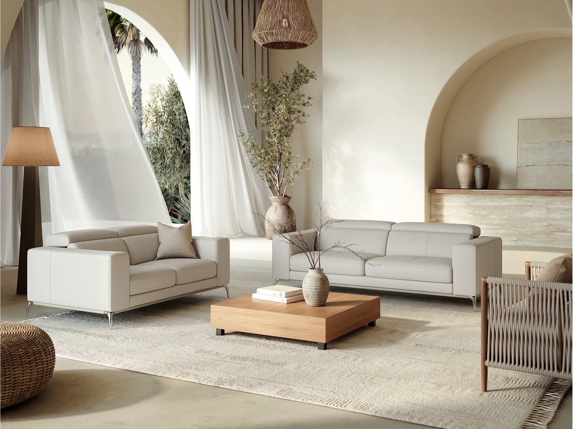 Club Leather Sofa Suite 3 + 2 8