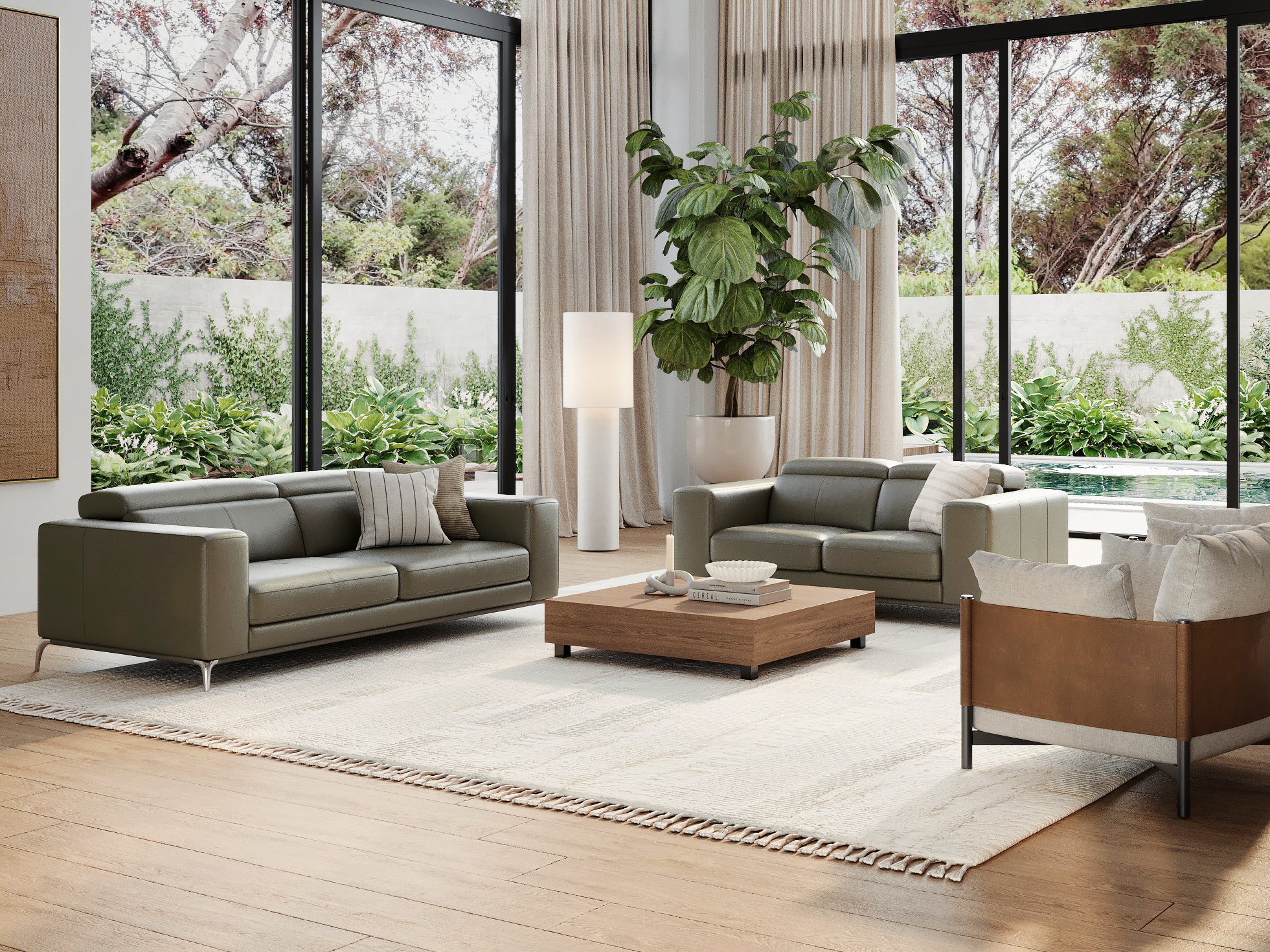 Club Leather Sofa Suite 3 + 2 10