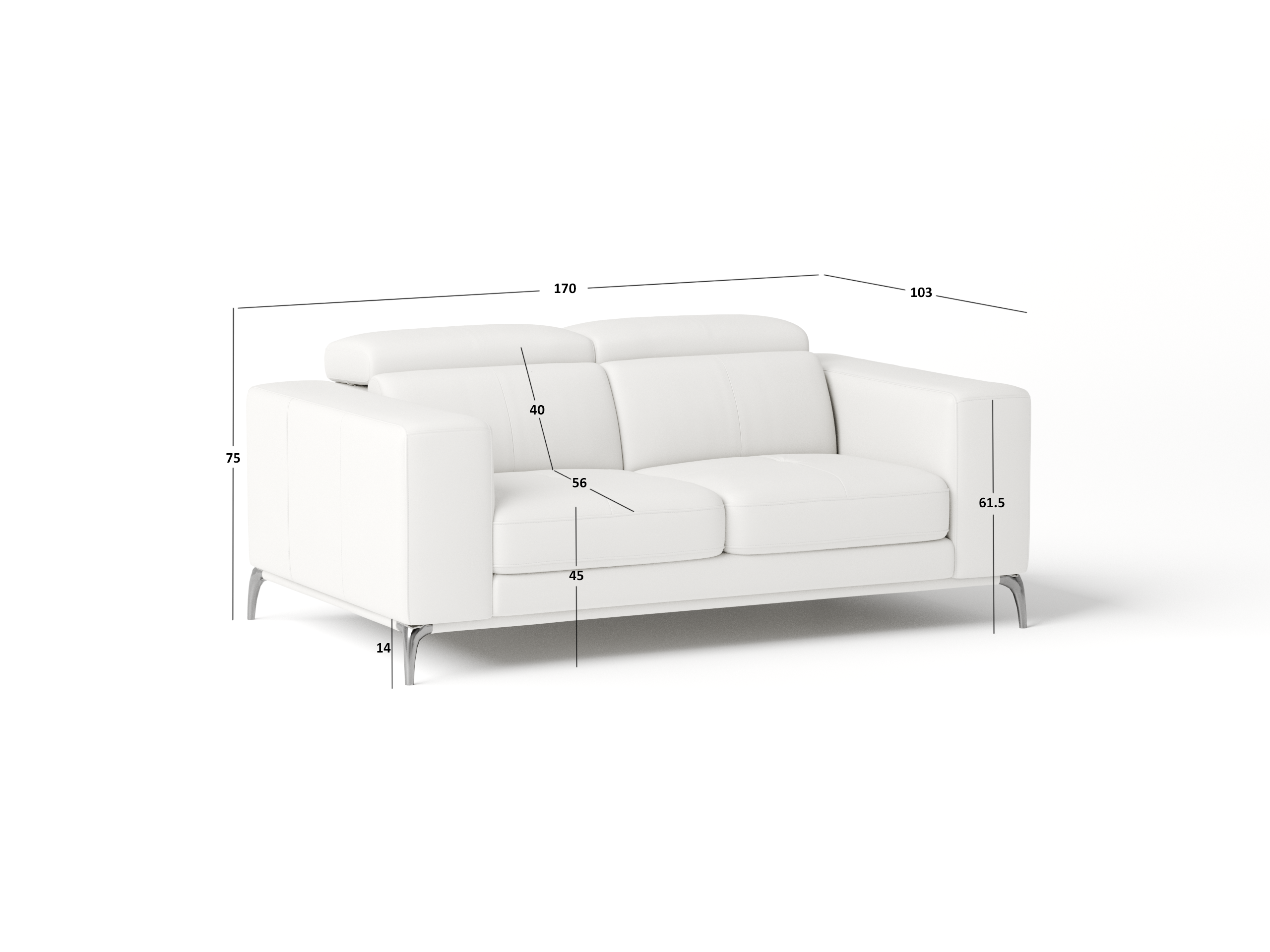 Club Leather Three Seat Sofa 3