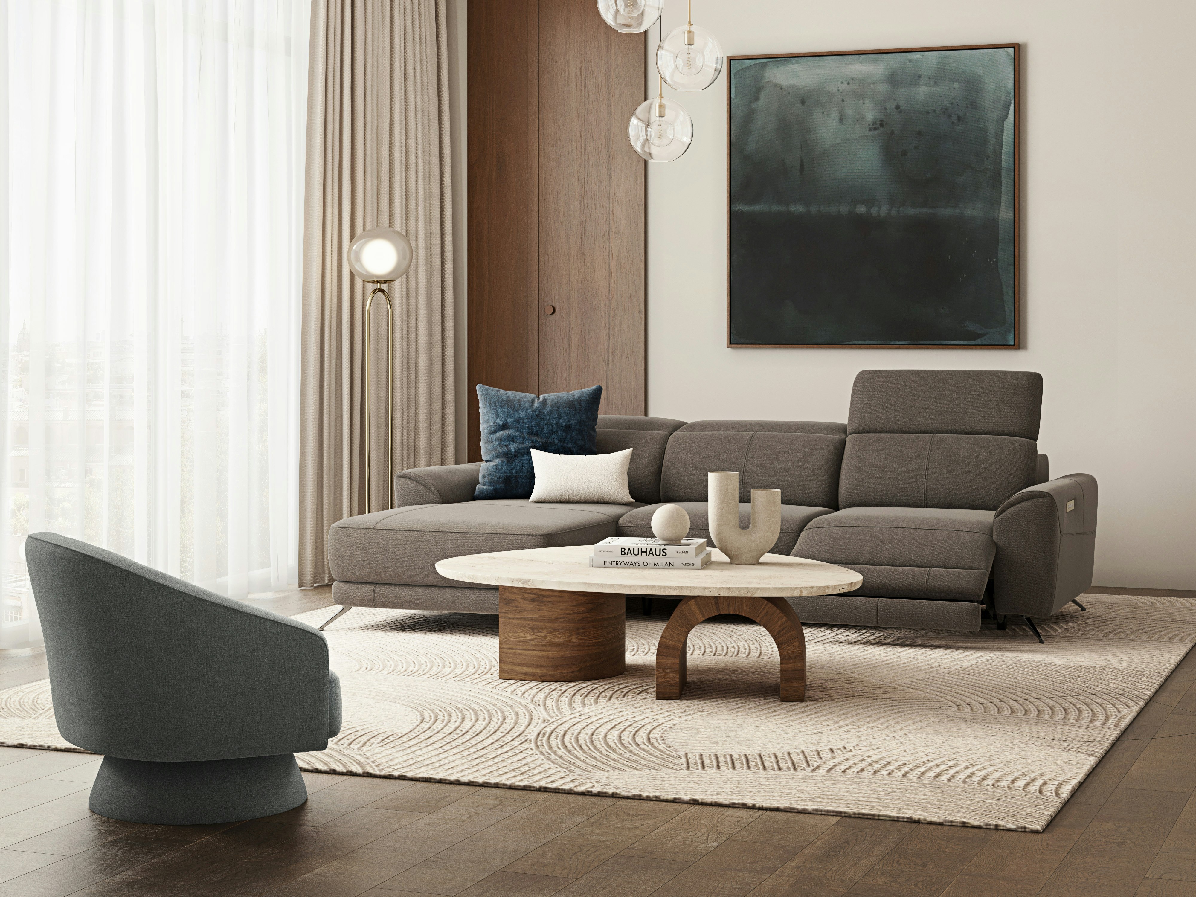 Dover Fabric Chaise Lounge Option A 2