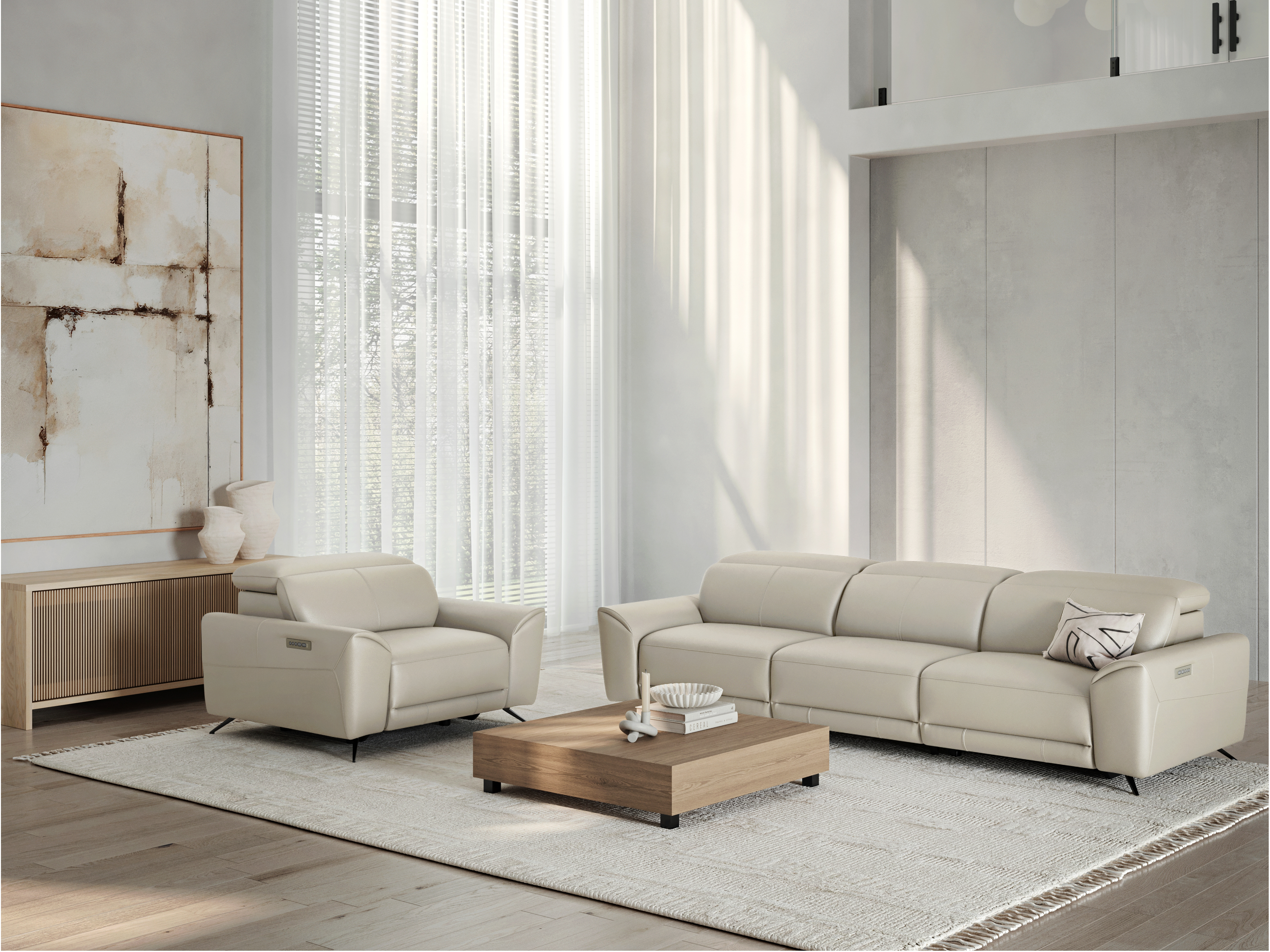 Dover Leather Recliner Armchair 1