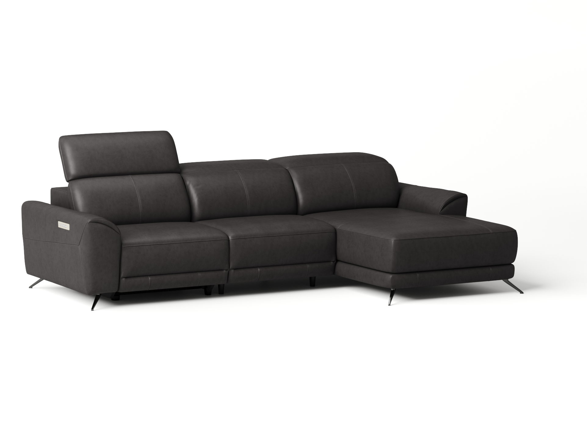 Dover Leather Recliner Chaise Lounge Option A 5