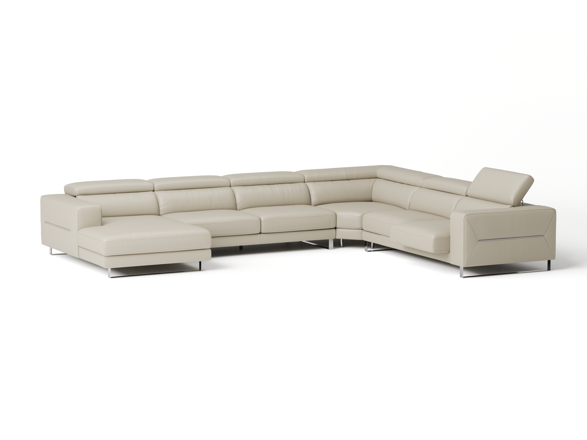 Elixir Leather Sliding Modular Lounge Option A 8