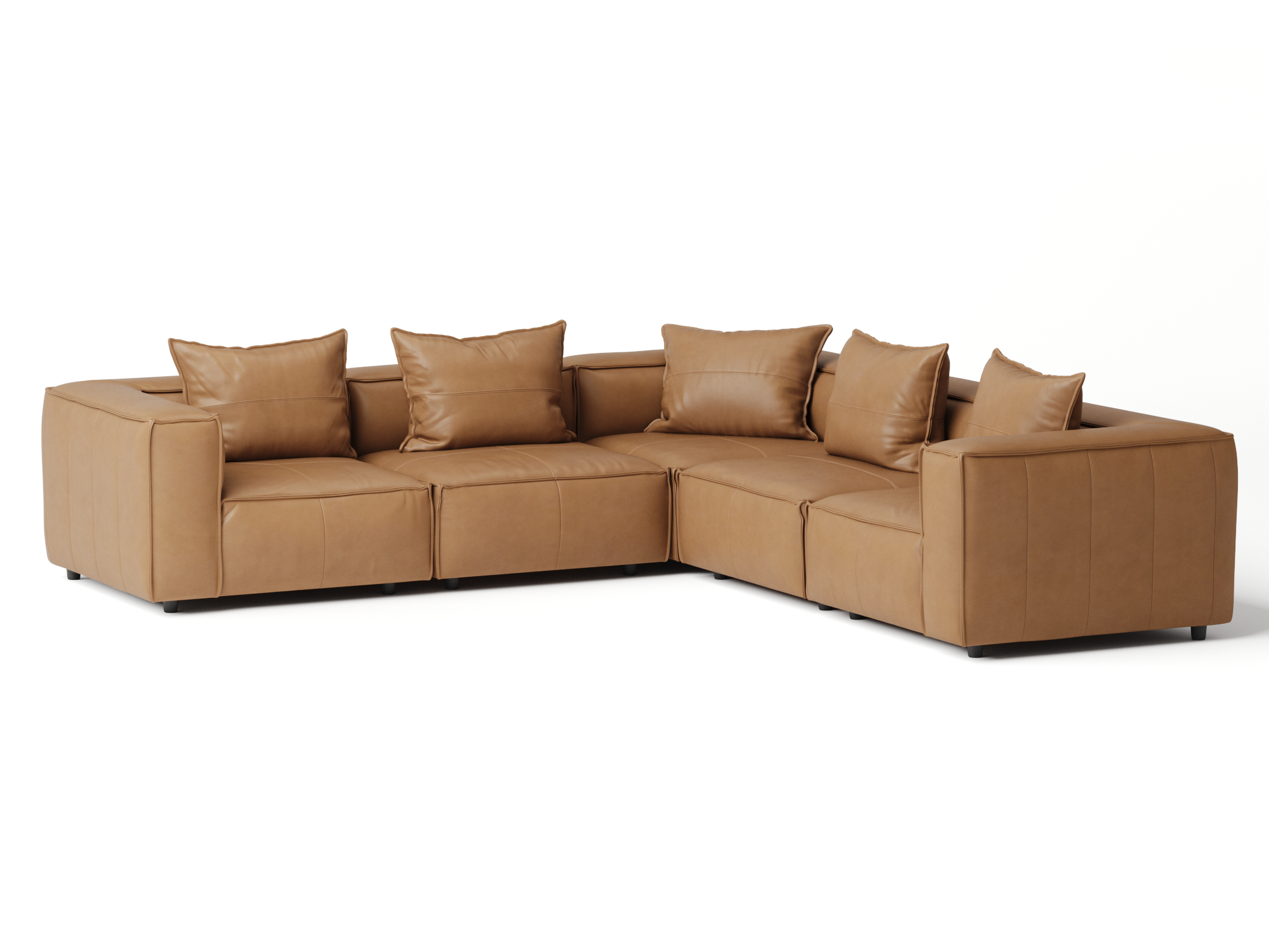 Enzo Leather Corner Lounge Option A 5