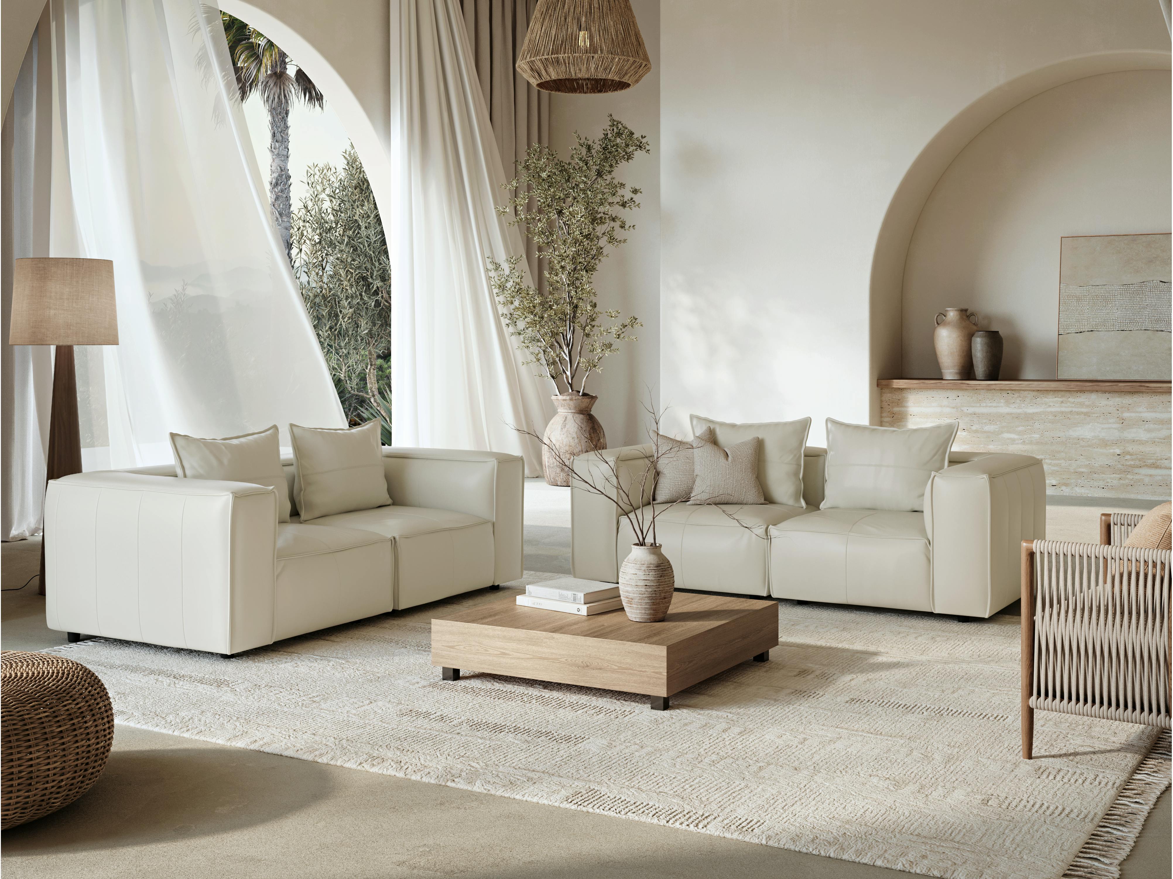 Enzo Leather Two Seat Sofa