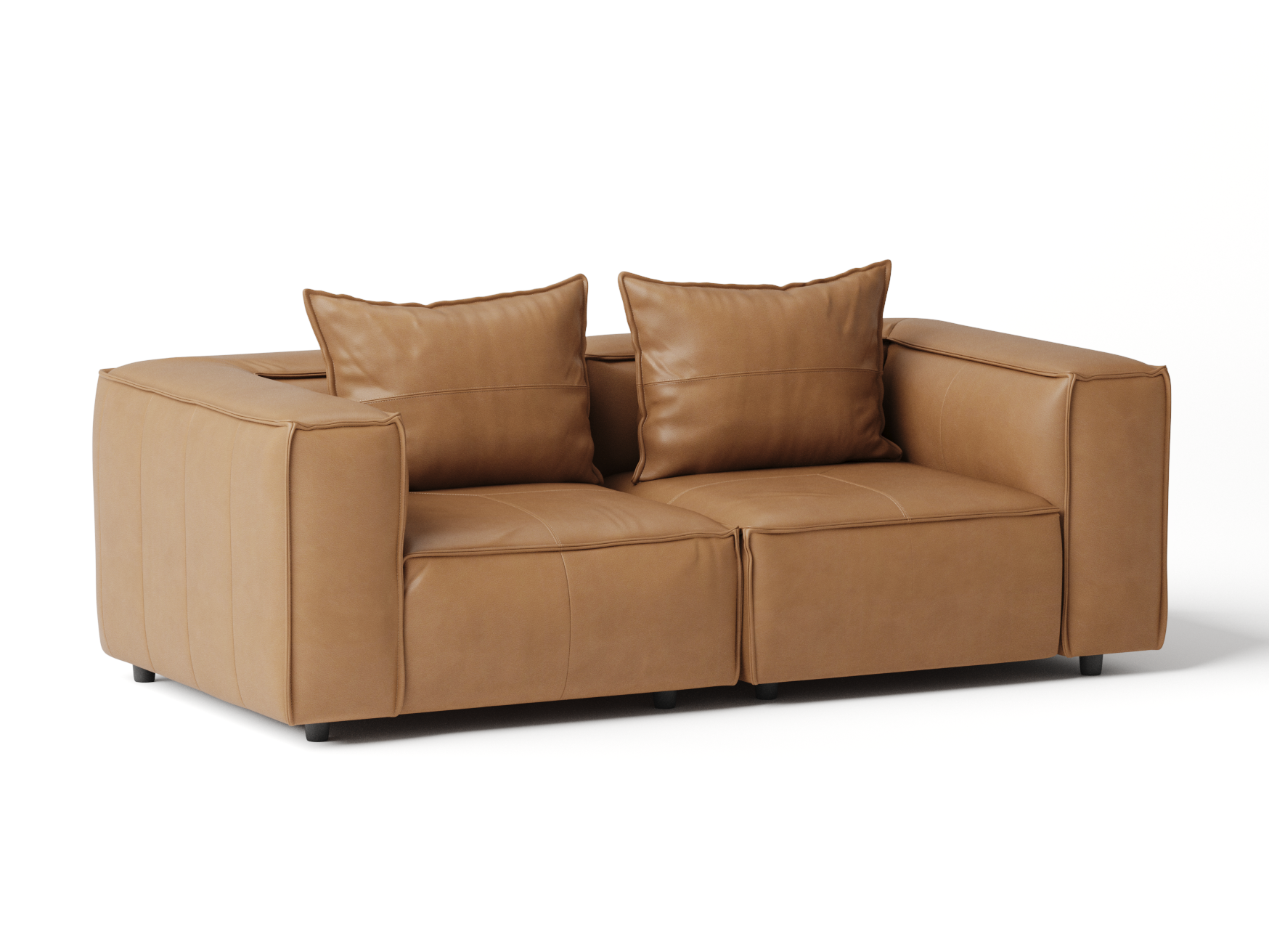 Enzo Leather Two Seat Sofa 4