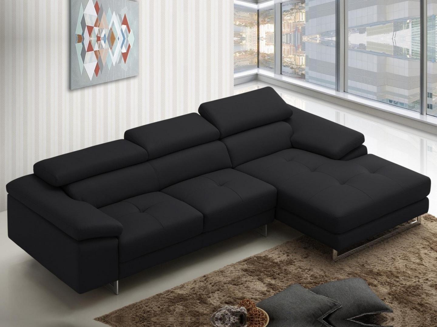 Boston Xpress Black Leather Chaise Lounge