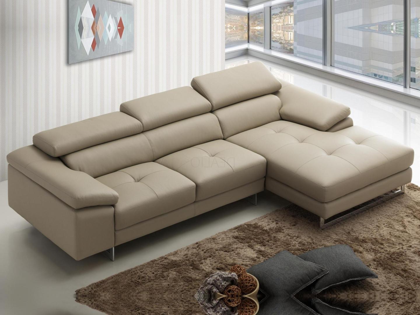 Boston Xpress Smoke Leather Chaise Lounge 2