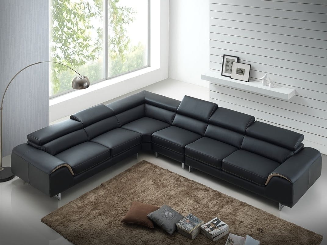 Cleo Leather Corner Lounge Option B