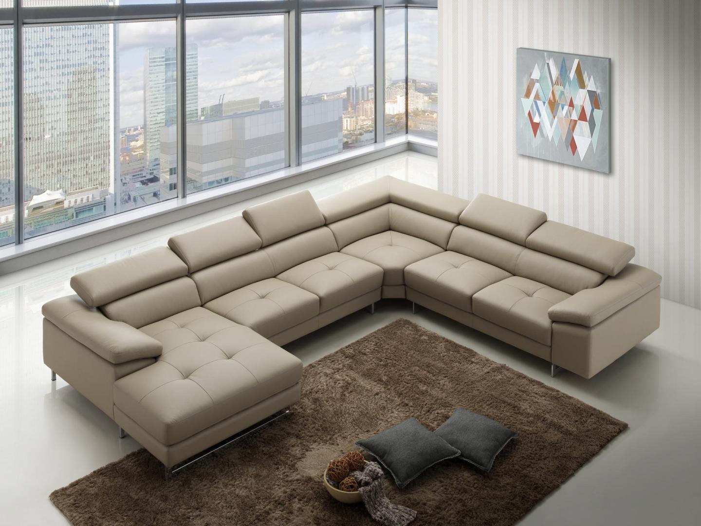 Boston Xpress Smoke Leather Modular Lounge 2
