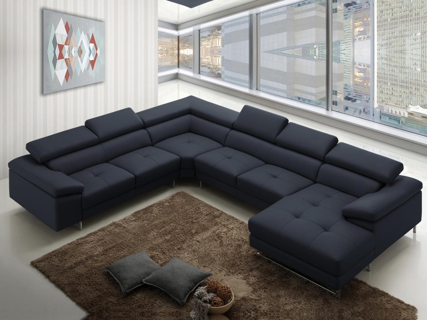 Boston Xpress Black Leather Modular Lounge 2