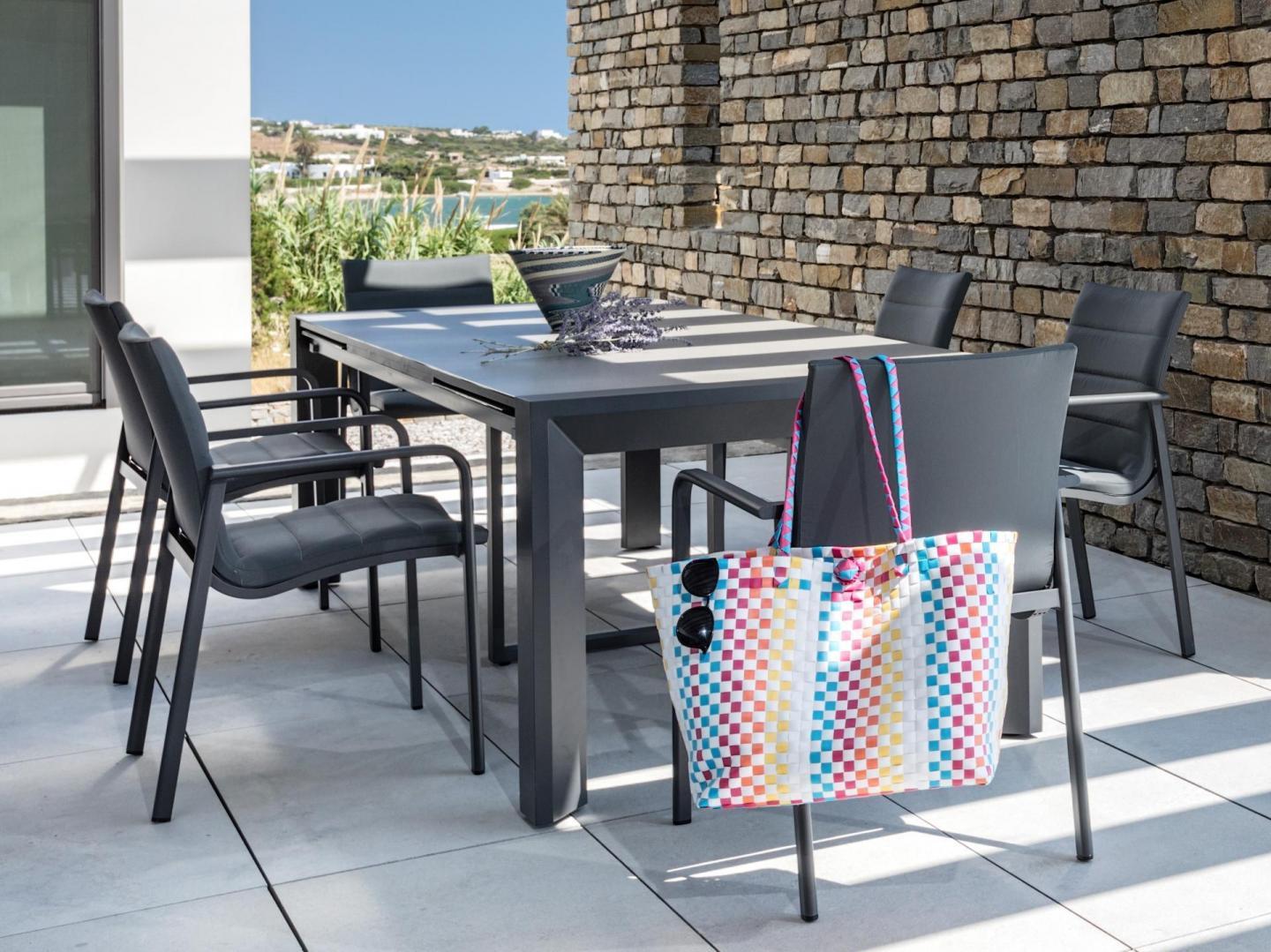 Santa Monica Charcoal Outdoor Dining Table 1