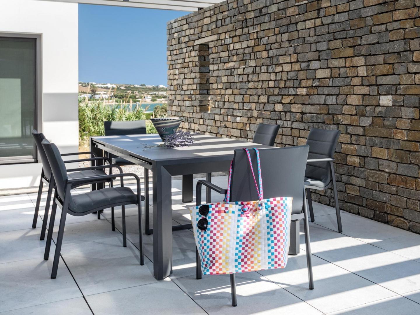 Santa Monica Charcoal 7-piece Outdoor Dining Set With Santa Monica Chairs 2