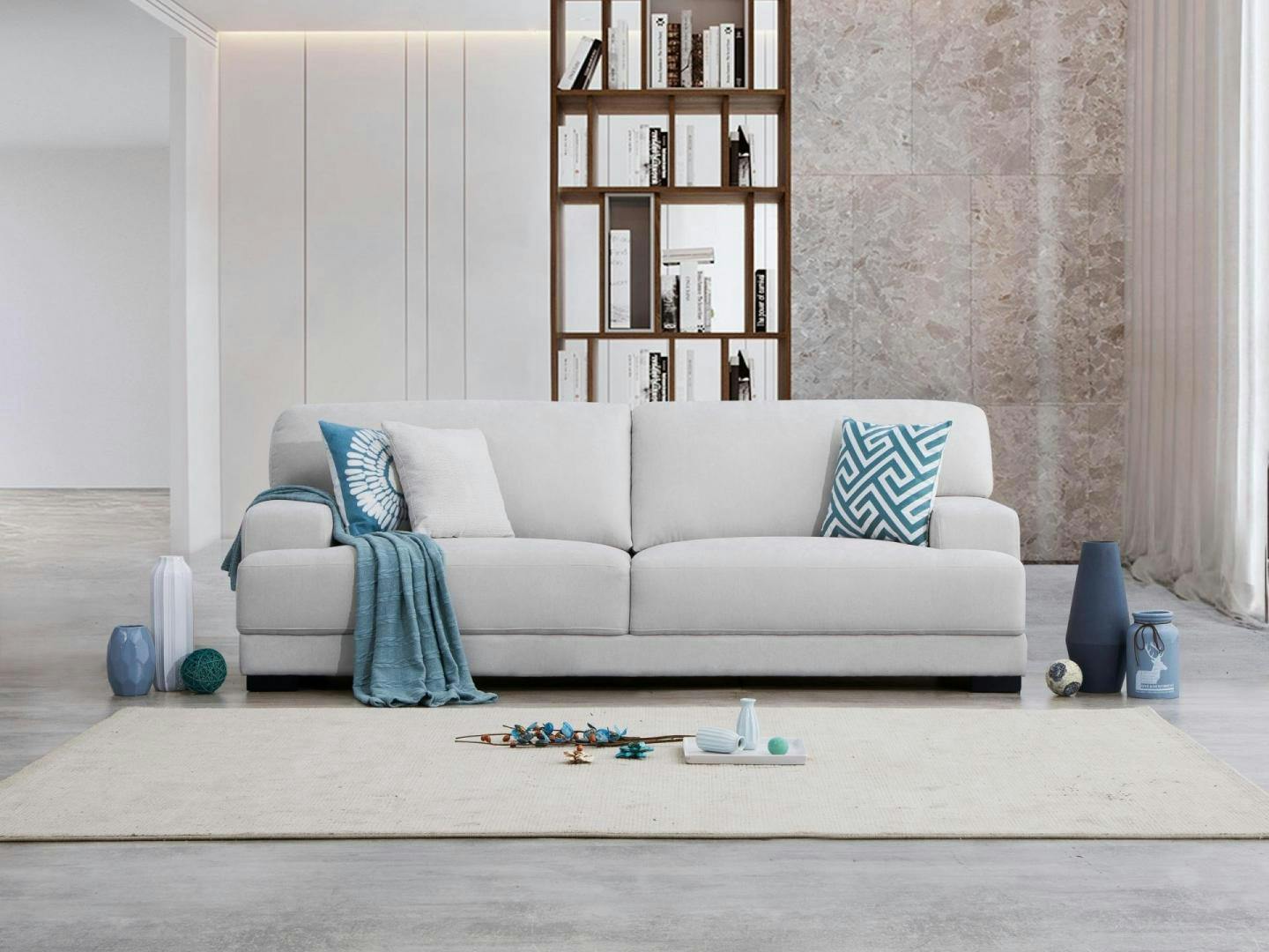 Volante Fabric Three Seat Sofa