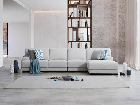 Volante Fabric Chaise Lounge Option B