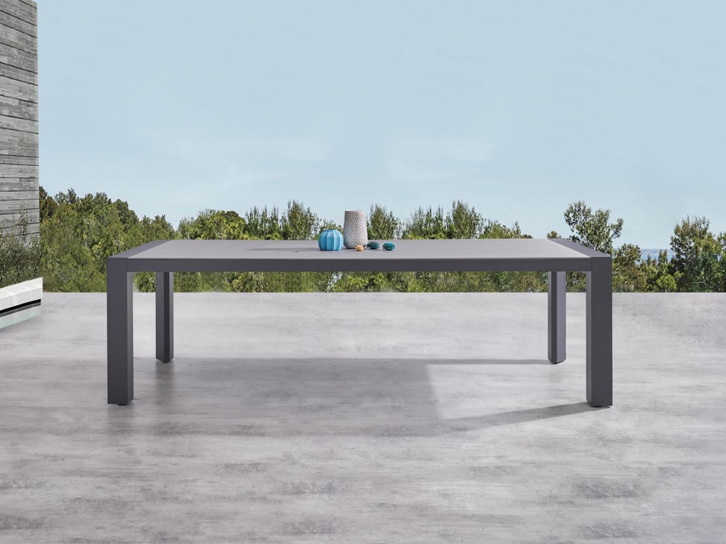 Santa Monica Charcoal Outdoor Dining Table 3