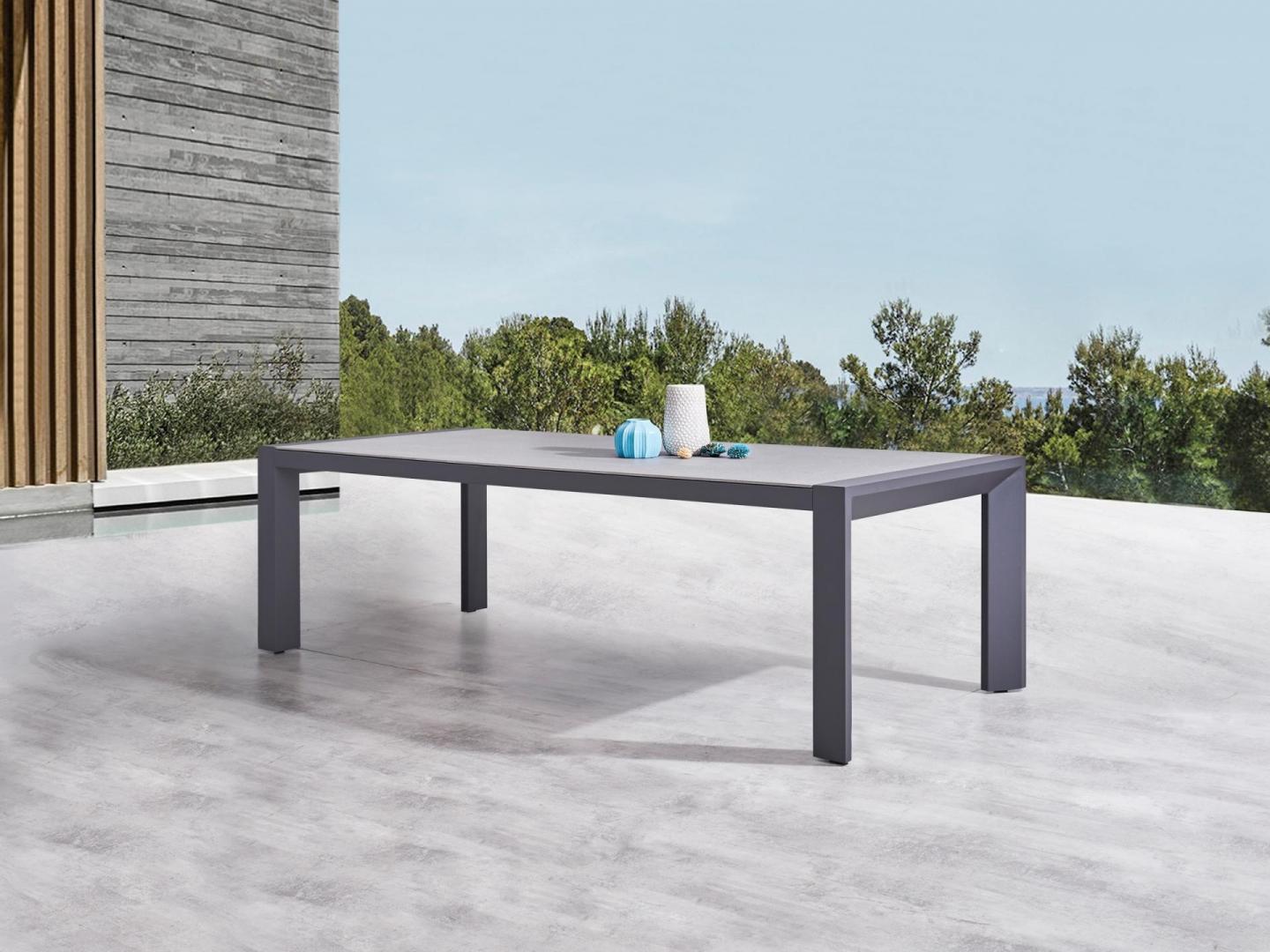 Santa Monica Charcoal Outdoor Dining Table 4