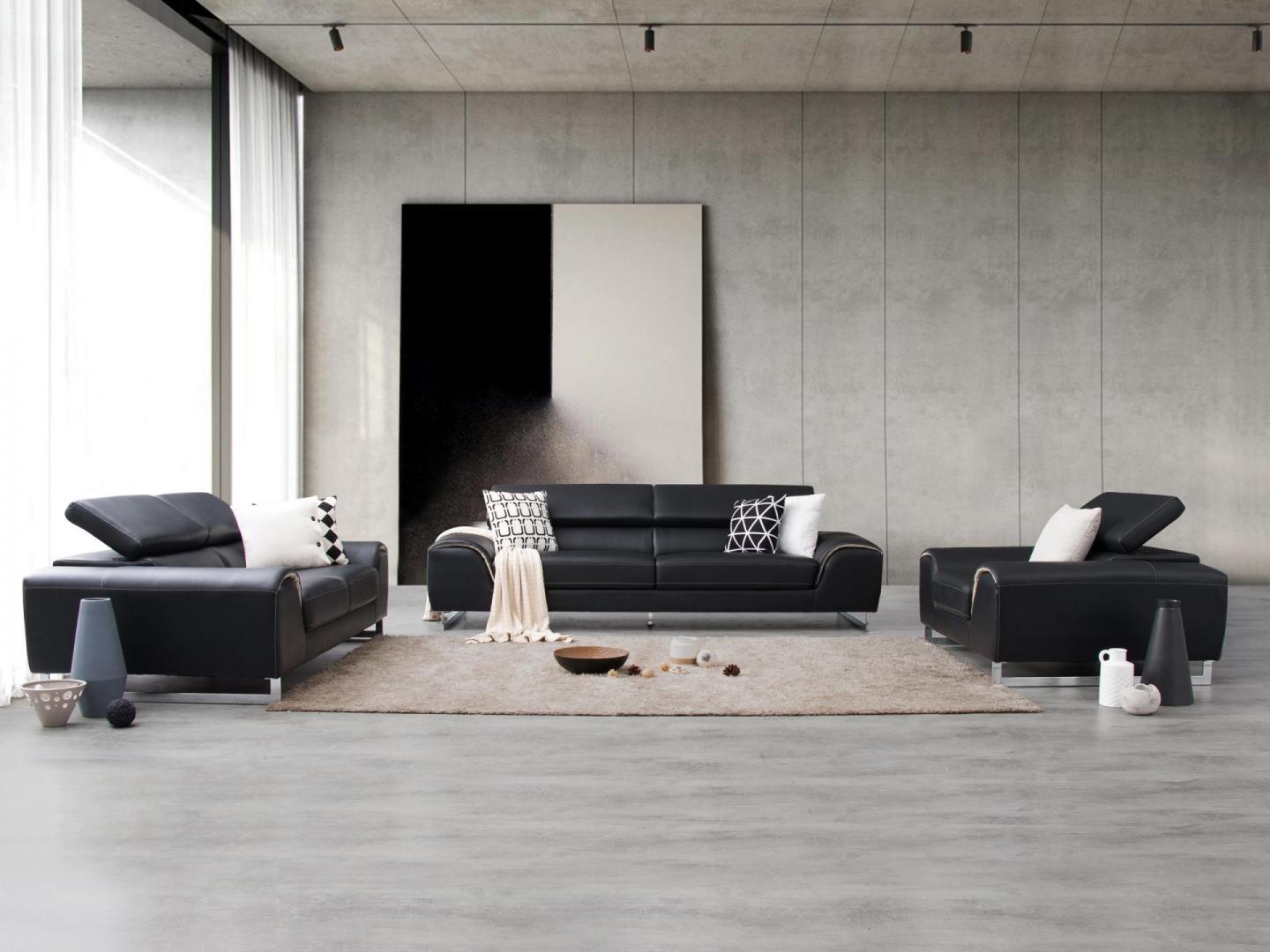 Cleo Leather Sofa Suite 3 + 2 + 1 4