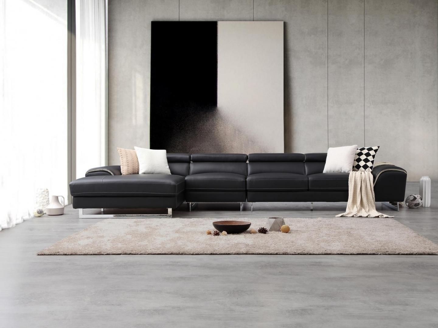 Cleo Leather Chaise Lounge Option B