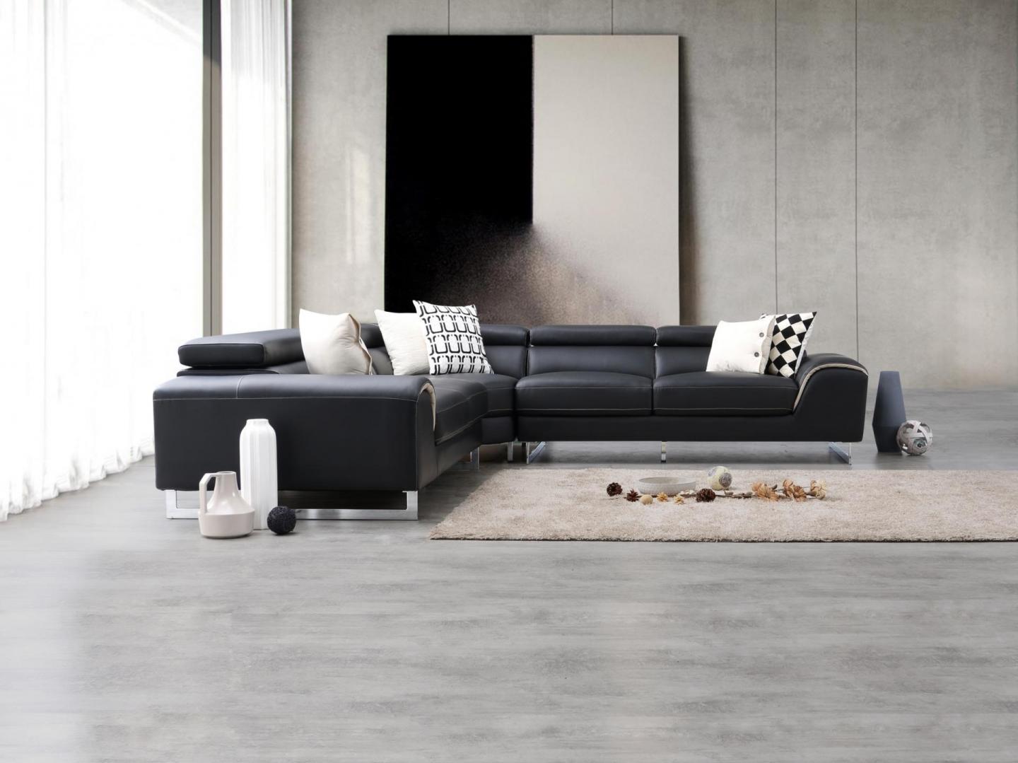 Cleo Leather Corner Lounge Option A 3