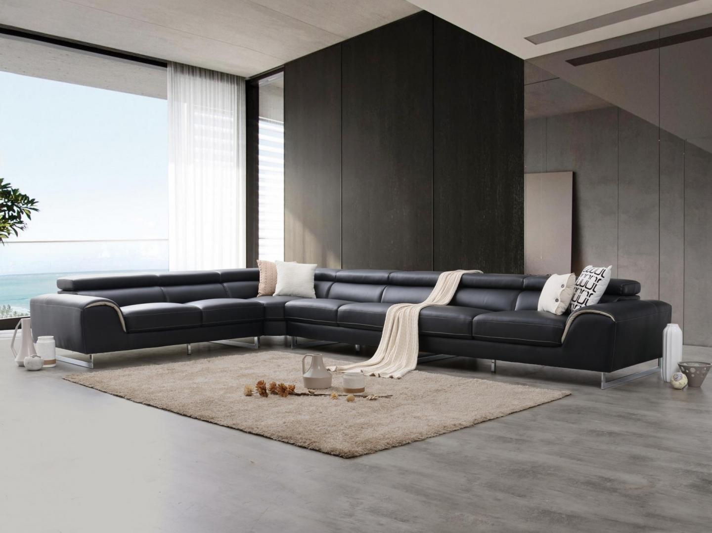 Cleo Leather Corner Lounge Option C