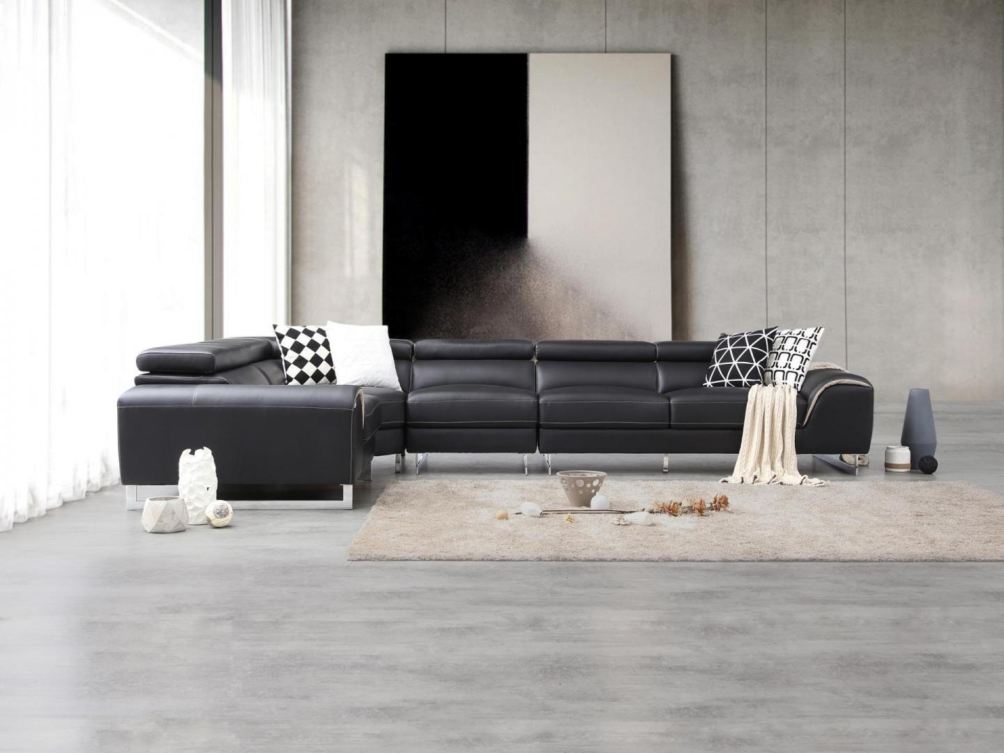 Cleo Leather Corner Lounge Option F