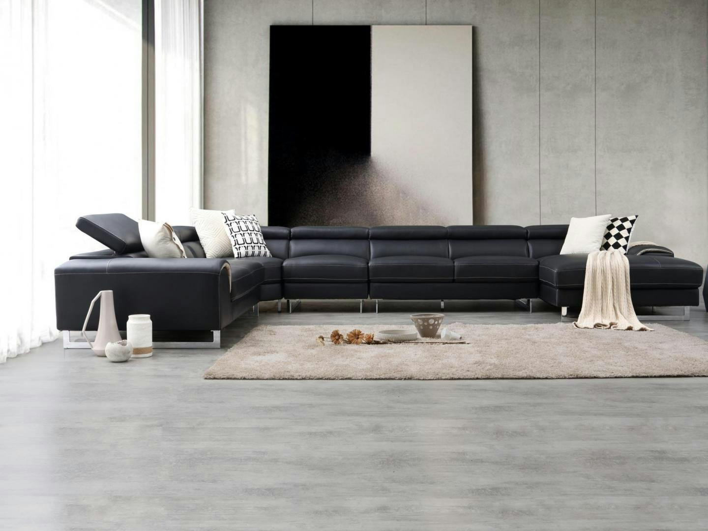 Cleo Leather Modular Lounge Option B