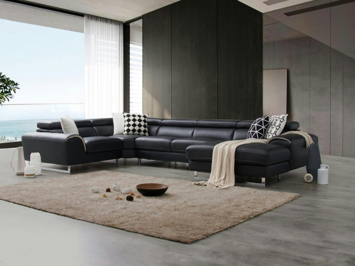 Cleo Leather Modular Lounge Option C