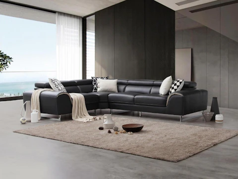 Cleo Leather Corner Lounge Option E Lounge Life