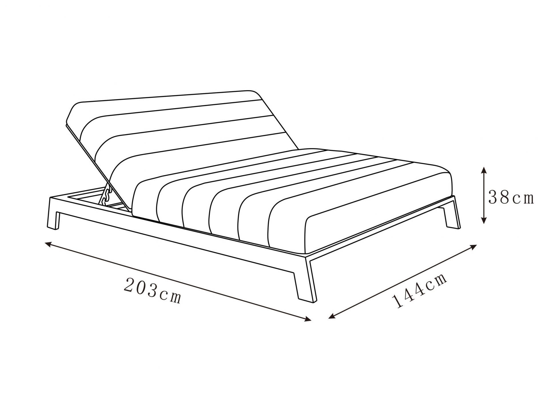 New Noosa Black Outdoor Fabric Double Sun Lounge 3