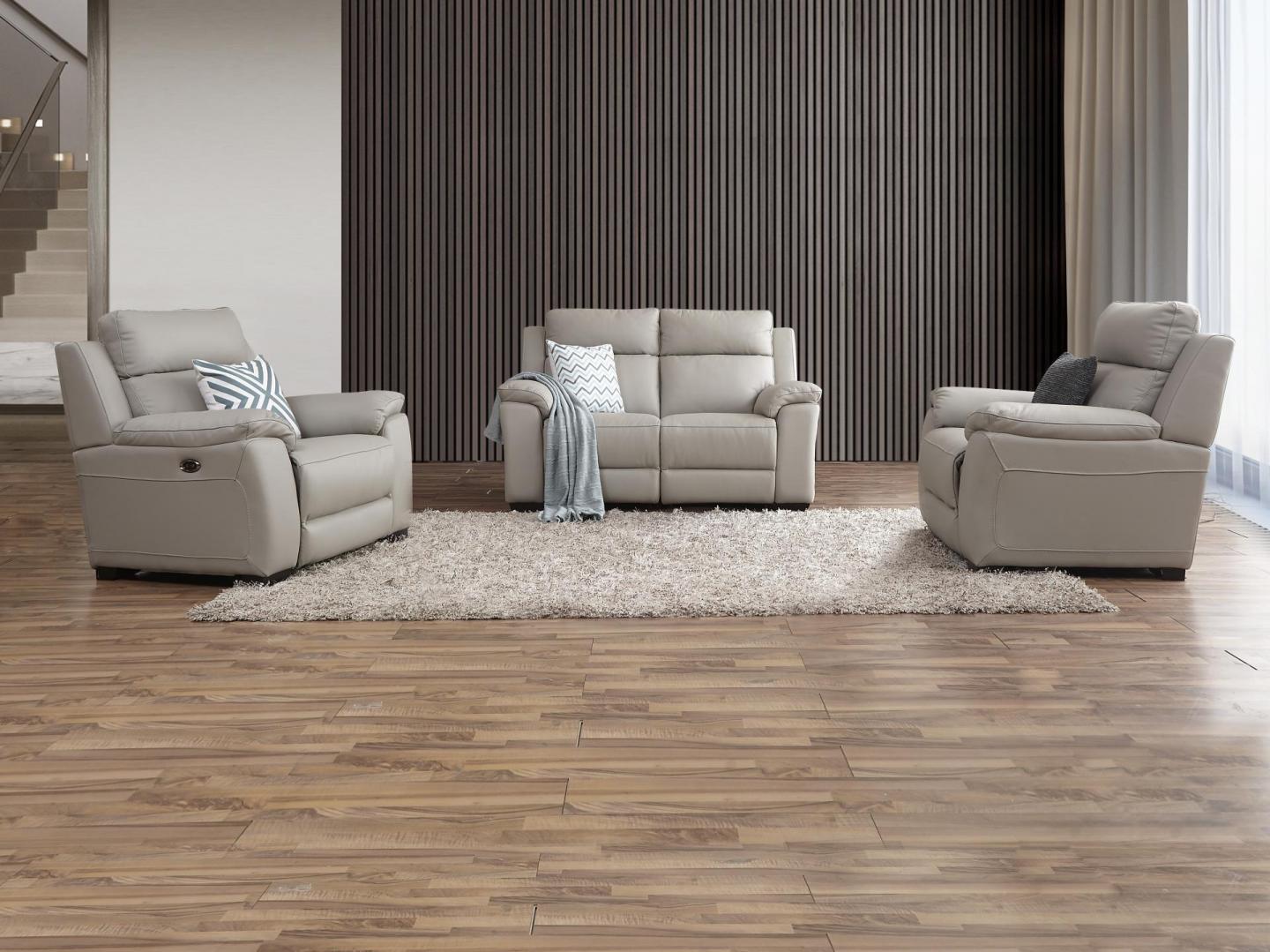 Cardiff Leather Recliner Sofa Suite 2 + 1 + 1 1