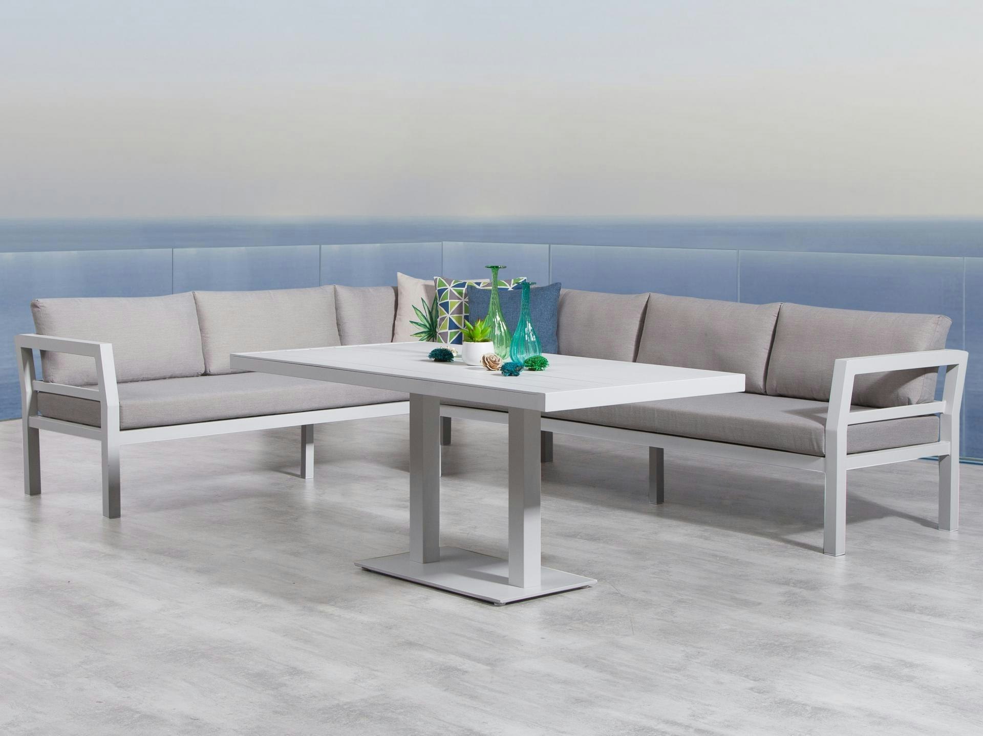 Bondi White Outdoor Aluminium Lounge & Dining Combo Lavita Outdoor