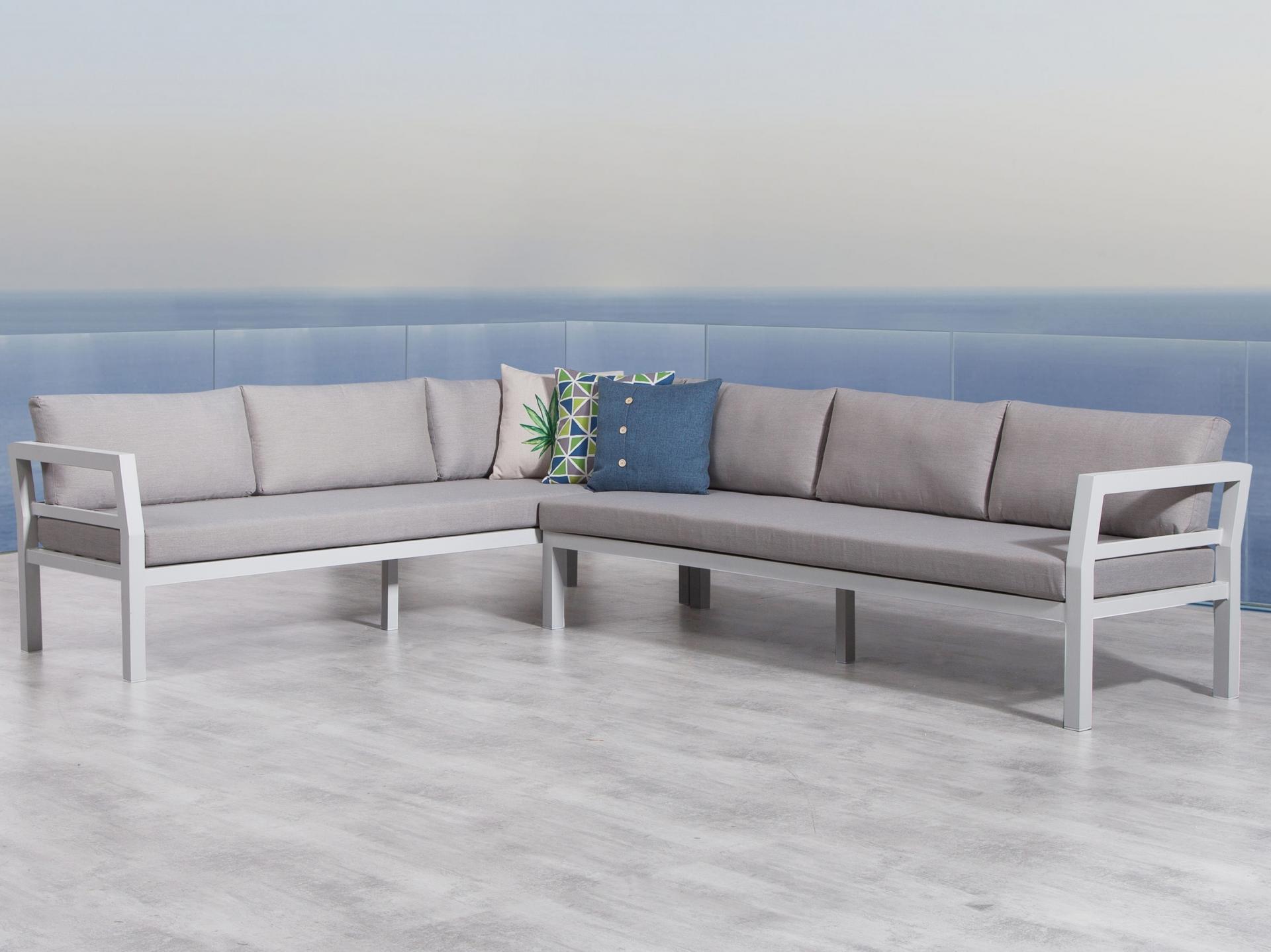 Bondi White Outdoor Aluminium Lounge & Dining Combo 5