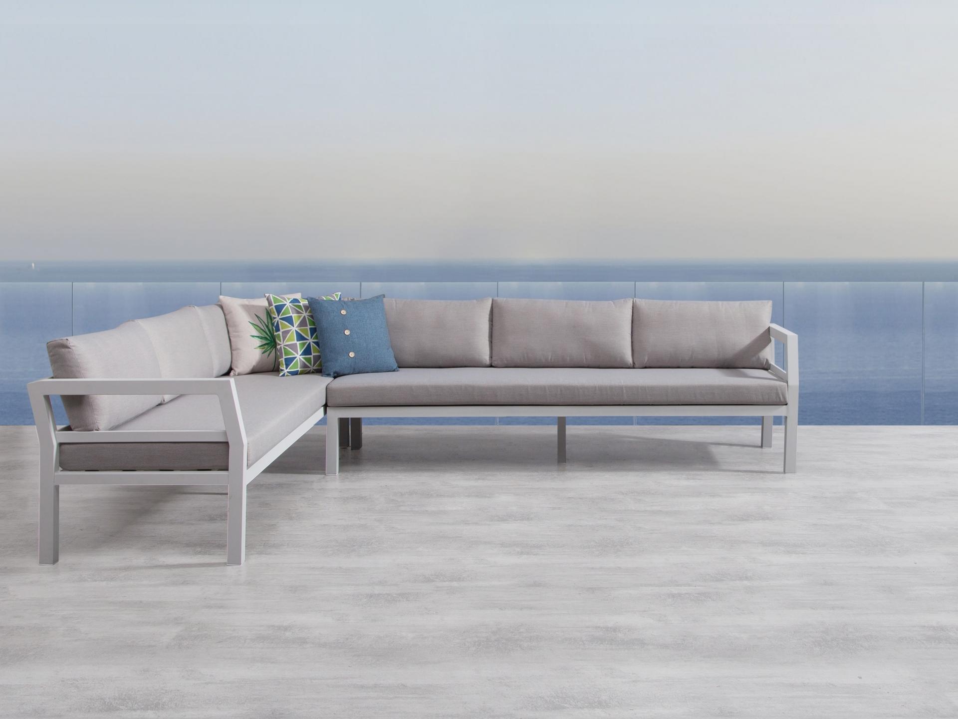 Bondi White Outdoor Aluminium Lounge & Dining Combo 3