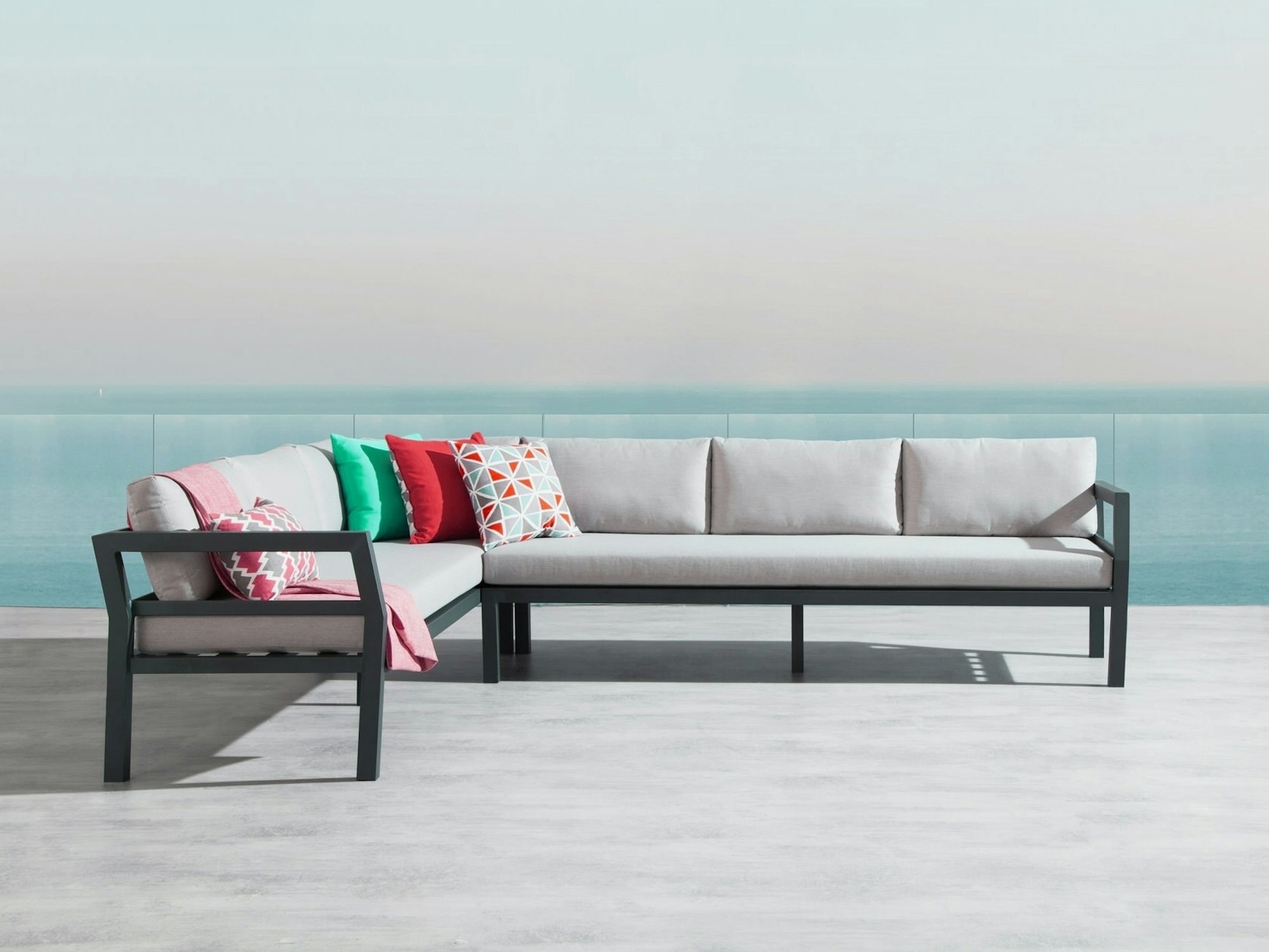 Bondi Black Outdoor Aluminium Lounge & Dining Combo Lavita Outdoor