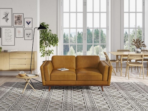 Sven Leather Two Seater Sofa 2