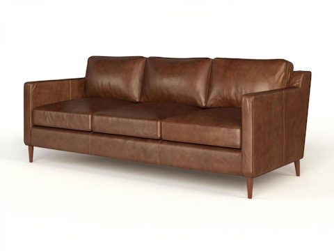 Oskar Leather Three Seater Sofa 3