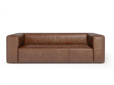 Otto Leather Three Seater Sofa 2